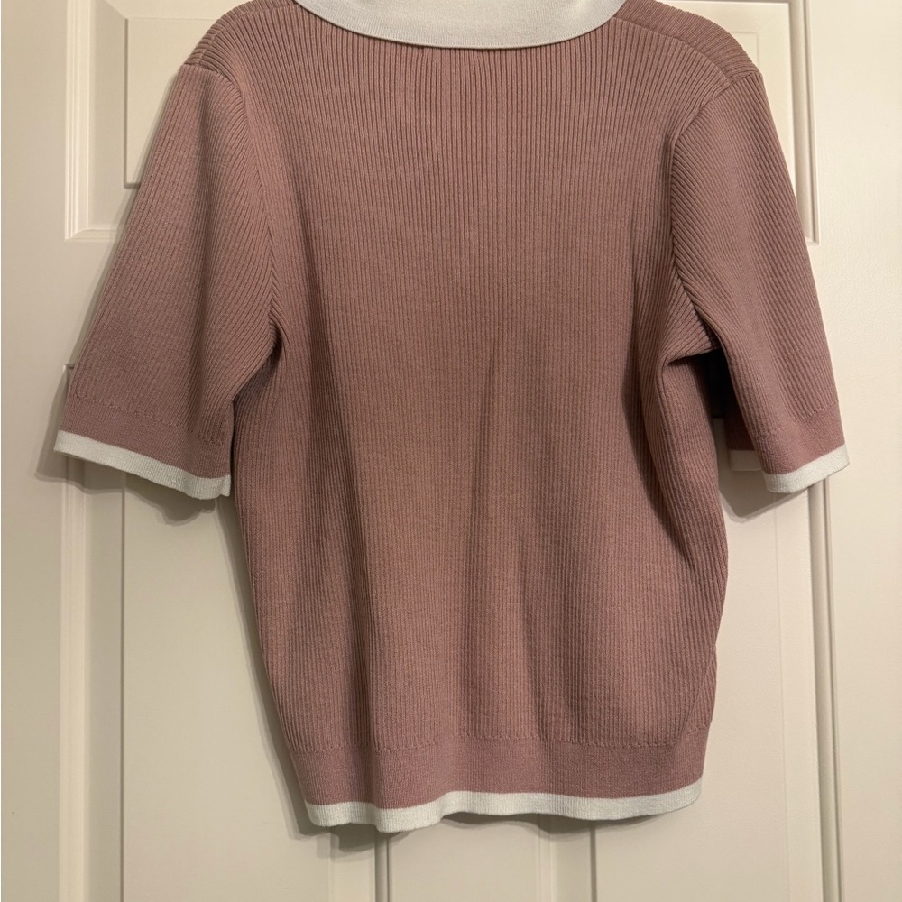 Bluivy Pink Short Sleeve Polo Top - Picture 3 of 4